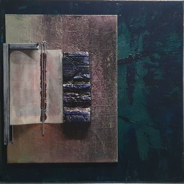 Original Abstract Expressionism Abstract Collage by Avni Alija