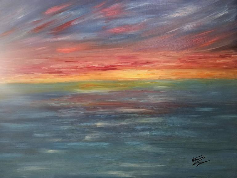 Print of Impressionism Seascape Paintings by Ron Turner