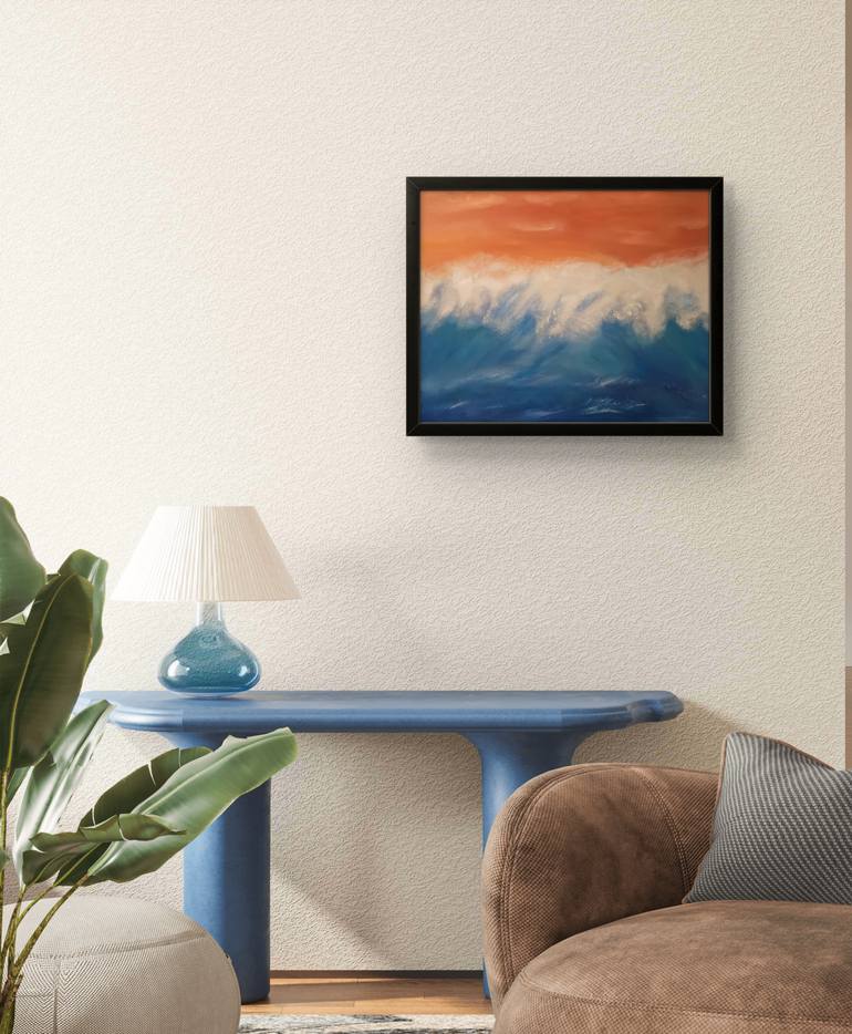 Original Abstract Seascape Painting by Ron Turner