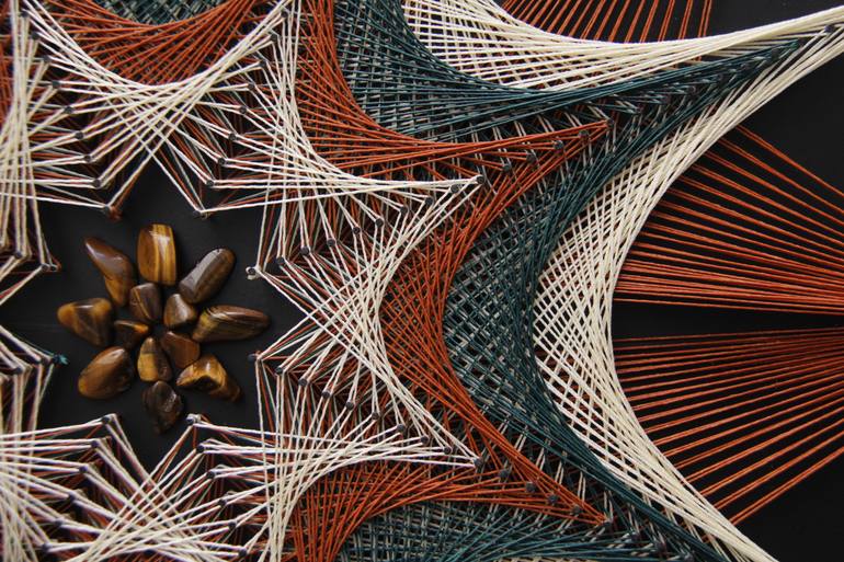 Original Symbolism Geometric Mixed Media by Norberto Bernasconi