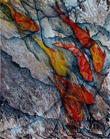 Original Symbolism Abstract Painting by Viktoria Dragon