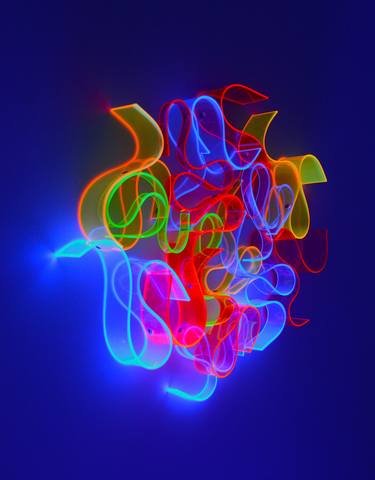 Original Abstract Light Sculpture by Selçuk Dizlek