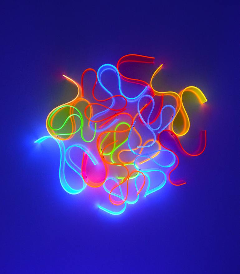 Original Abstract Light Sculpture by Selçuk Dizlek