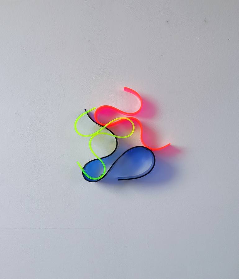 Original Abstract Expressionism Light Sculpture by Selçuk Dizlek