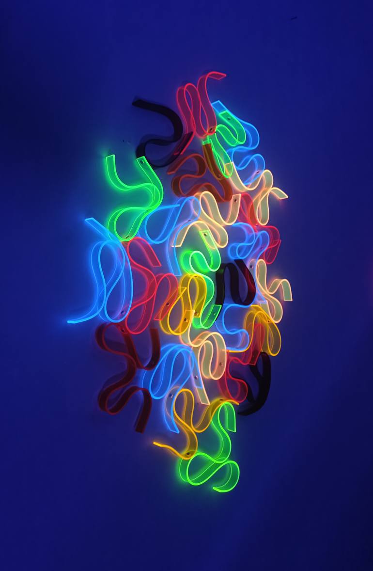 Original Abstract Light Sculpture by Selçuk Dizlek