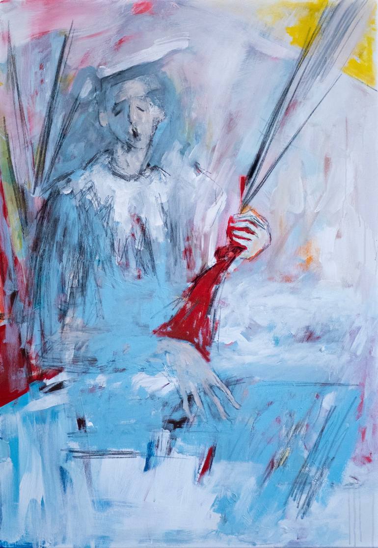 Reverie at the fingertips Painting by Elena Domnar | Saatchi Art