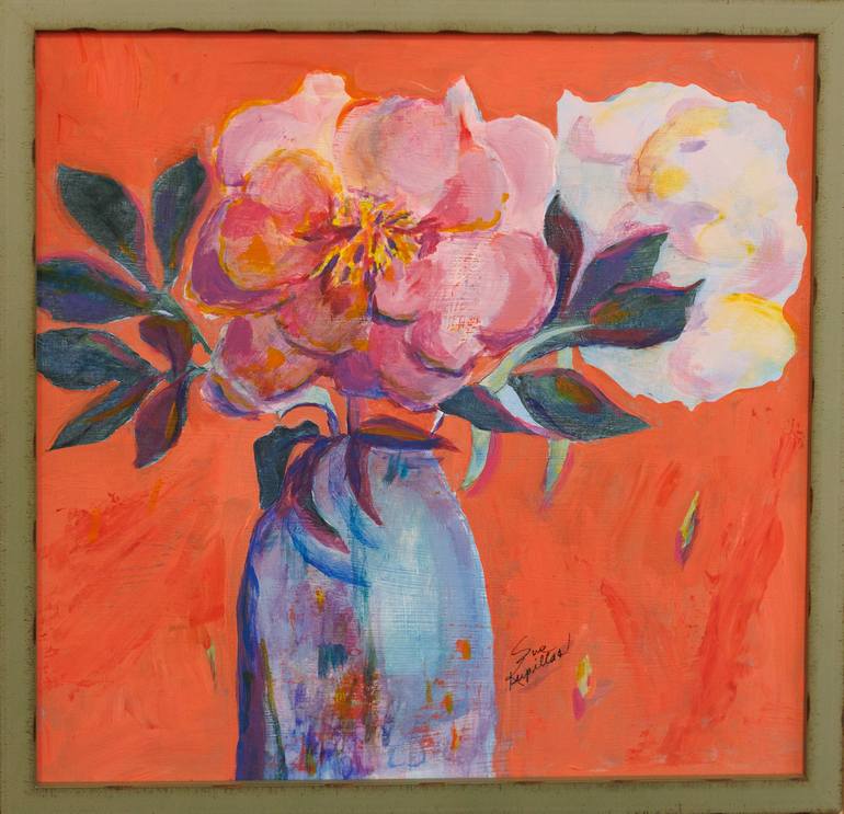 Original Impressionism Floral Paintings by Sue Kupillas