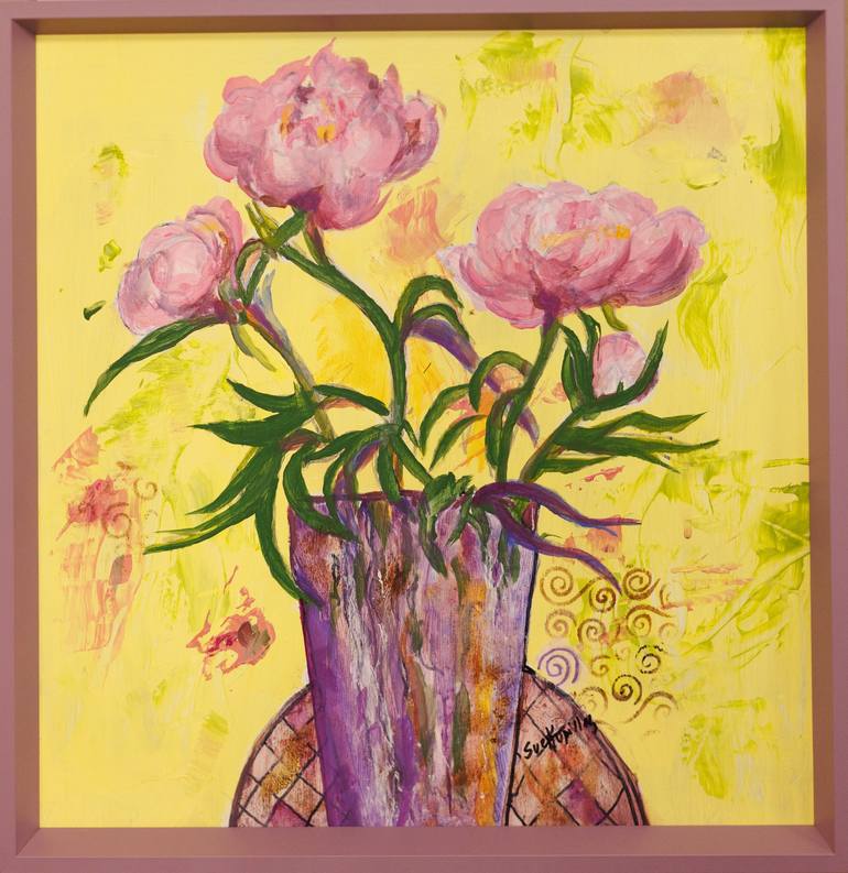 Original Abstract Garden Paintings by Sue Kupillas
