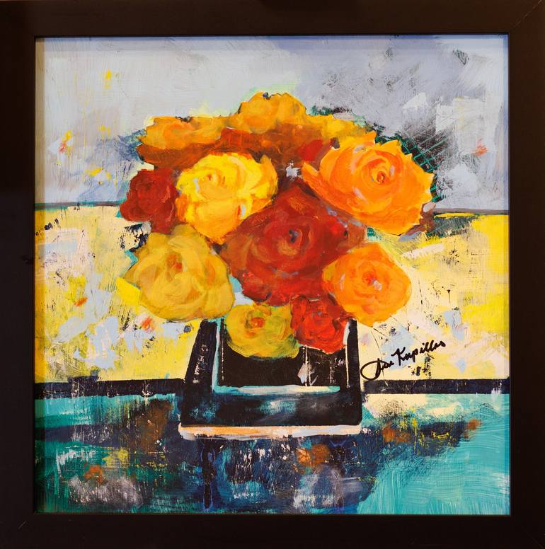 Original Painterly Abstraction Floral Paintings by Sue Kupillas