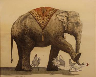 Original Fine Art Animal Paintings by Margaret Steel