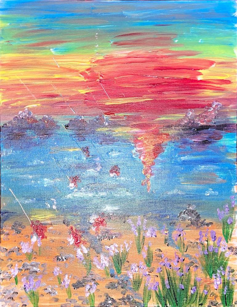 Original Abstract Expressionism Landscape Mixed Media by Artur Nasyrov