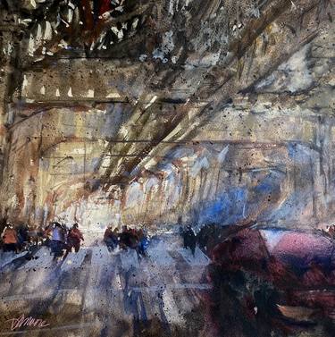 Original Impressionism Cities Painting by David Moore