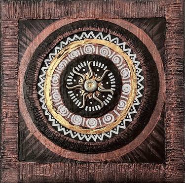 Original Folk Patterns Mixed Media by Julia Zimmermann