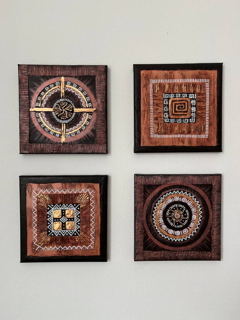 Original Abstract Patterns Mixed Media by Julia Zimmermann