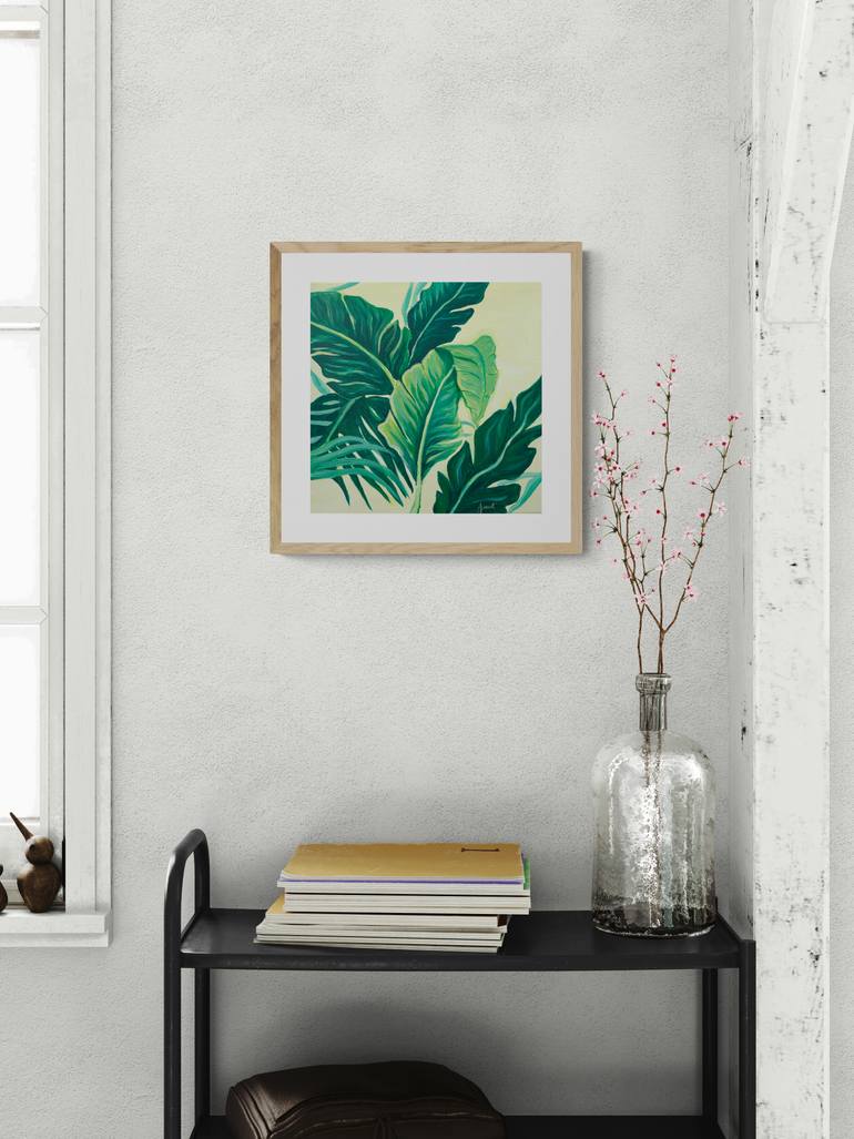 Original Abstract Botanic Painting by Anna Costiuc