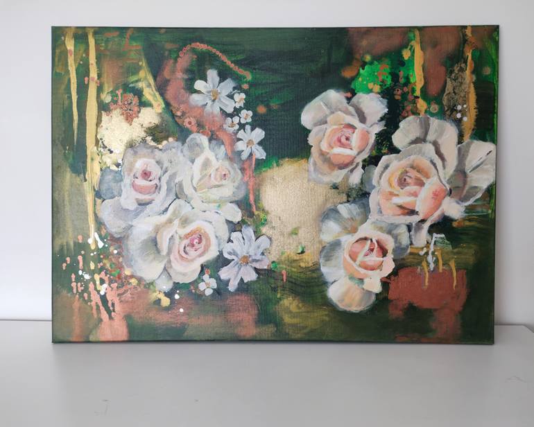 Original Contemporary Floral Painting by Saskia Jonkers