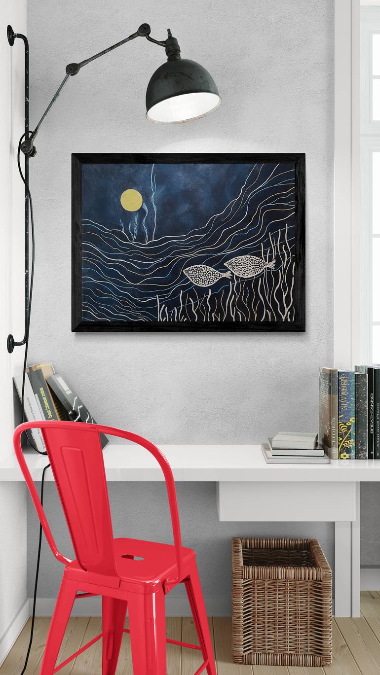 Original Minimalism Nature Painting by Oleg Pronin