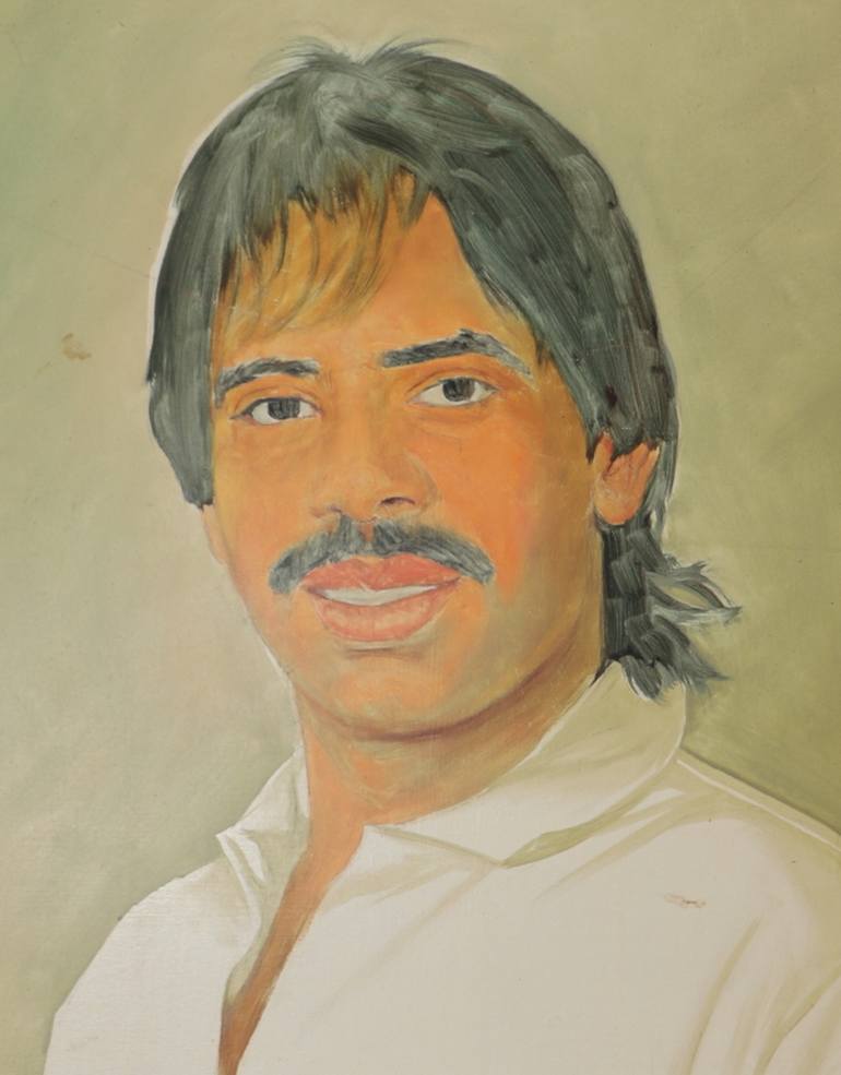 Original Abstract Expressionism Sports Painting by Imran Saeed