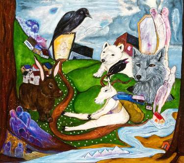 Original Folk Fantasy Paintings by Abigail Lee Goldberger