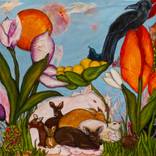 They found refuge under the flowers by Abigail Lee Goldberger