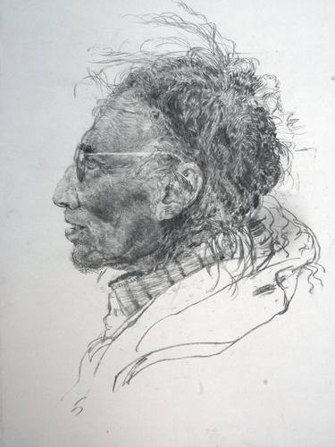 Original Figurative Portrait Drawings by mark rozic
