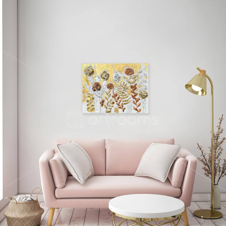 Original Abstract Floral Painting by Top Tati Top