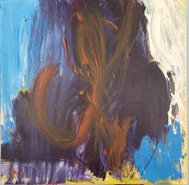 Original Abstract Expressionism Abstract Paintings by Rose Wood