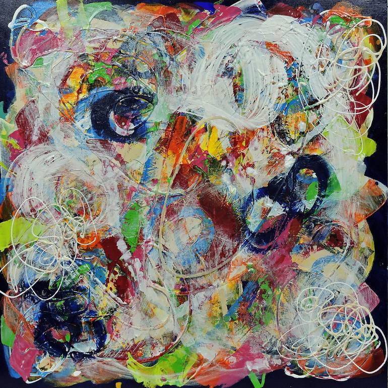 Fly Me to the Moon Painting by Jacqueline Doyle Allison | Saatchi Art