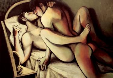 Print of Expressionism Erotic Paintings by Juliusz Lewandowski