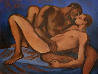 Print of Expressionism Erotic Paintings by Juliusz Lewandowski