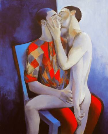 Print of Expressionism Erotic Paintings by Juliusz Lewandowski