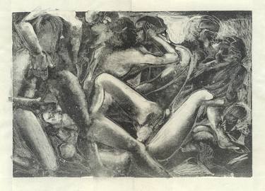 Print of Expressionism Erotic Printmaking by Juliusz Lewandowski