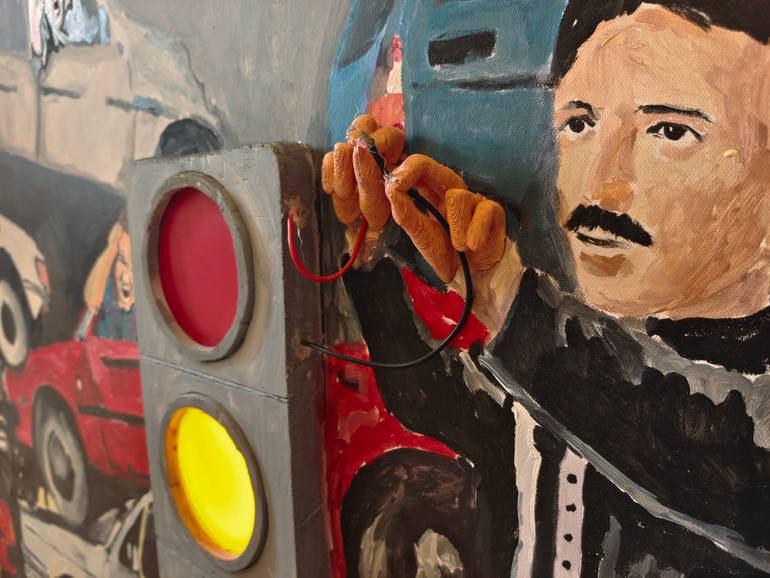 Original Conceptual Science/Technology Mixed Media by Gagosh Street Artist 