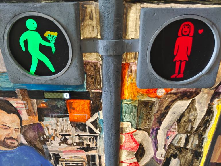 Original Conceptual Love Mixed Media by Gagosh Street Artist 