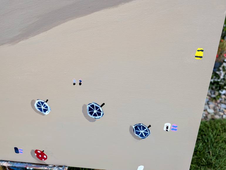 Original Abstract Beach Mixed Media by Zobb The Painter