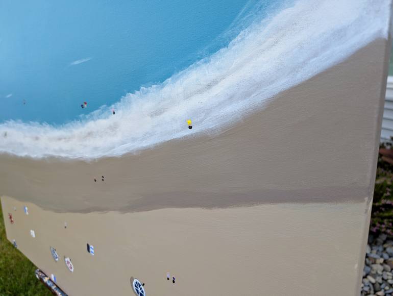 Original Abstract Beach Mixed Media by Zobb The Painter