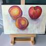 Juicy Peaches. View on a miniature easel