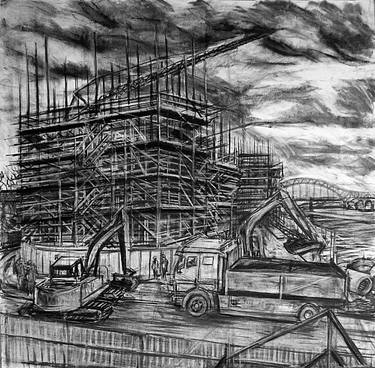 Original Expressionism Architecture Drawings by Shaun Smyth