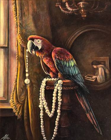 Original Classicism Animal Paintings by Alla Ostrovsky