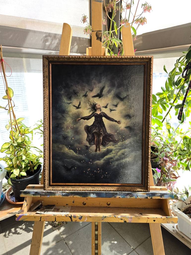Original Romanticism Fantasy Painting by Alla Ostrovsky