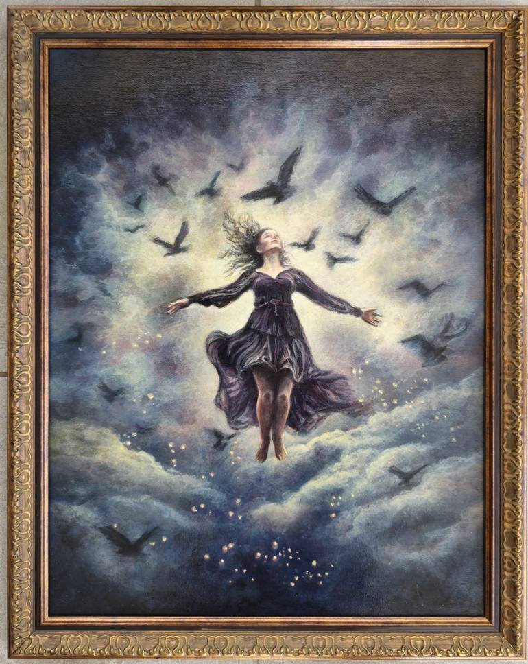 Original Romanticism Fantasy Painting by Alla Ostrovsky