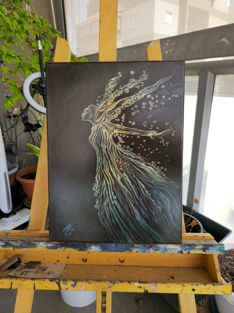 Original Surrealism Women Painting by Alla Ostrovsky