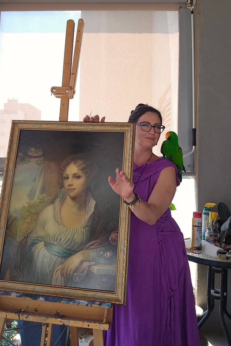 Original Classicism Women Painting by Alla Ostrovsky