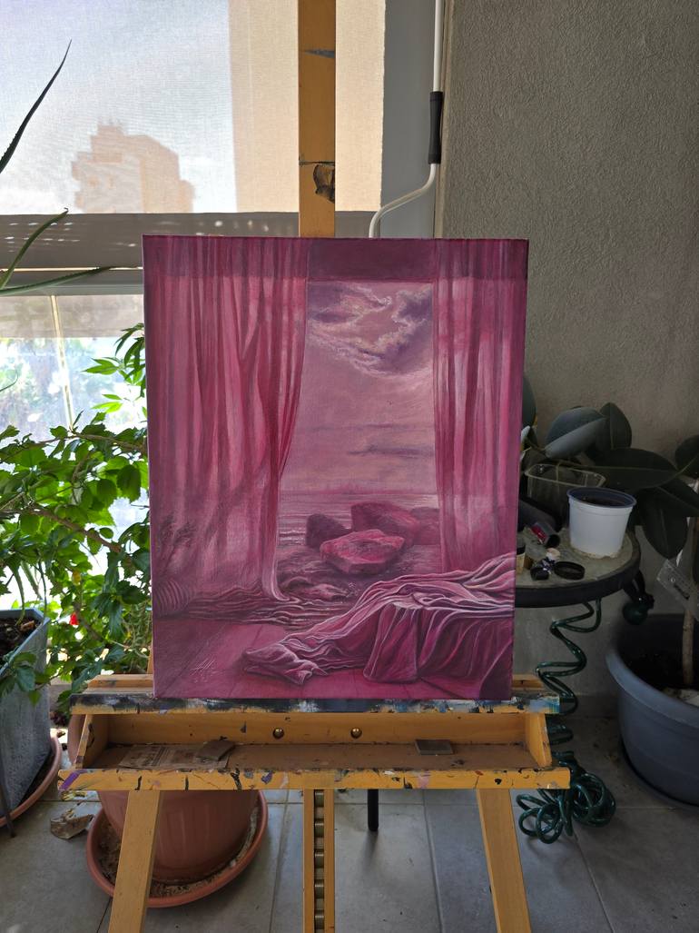 Original Symbolism Seascape Painting by Alla Ostrovsky