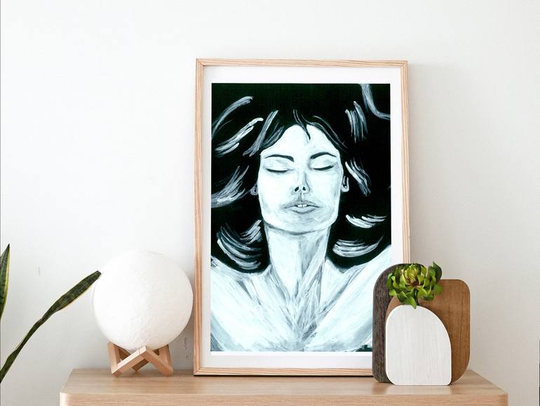 Original Black & White Women Painting by April Tolosa