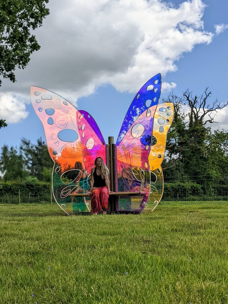 Original Street Art Light Sculpture by Amber Stefani