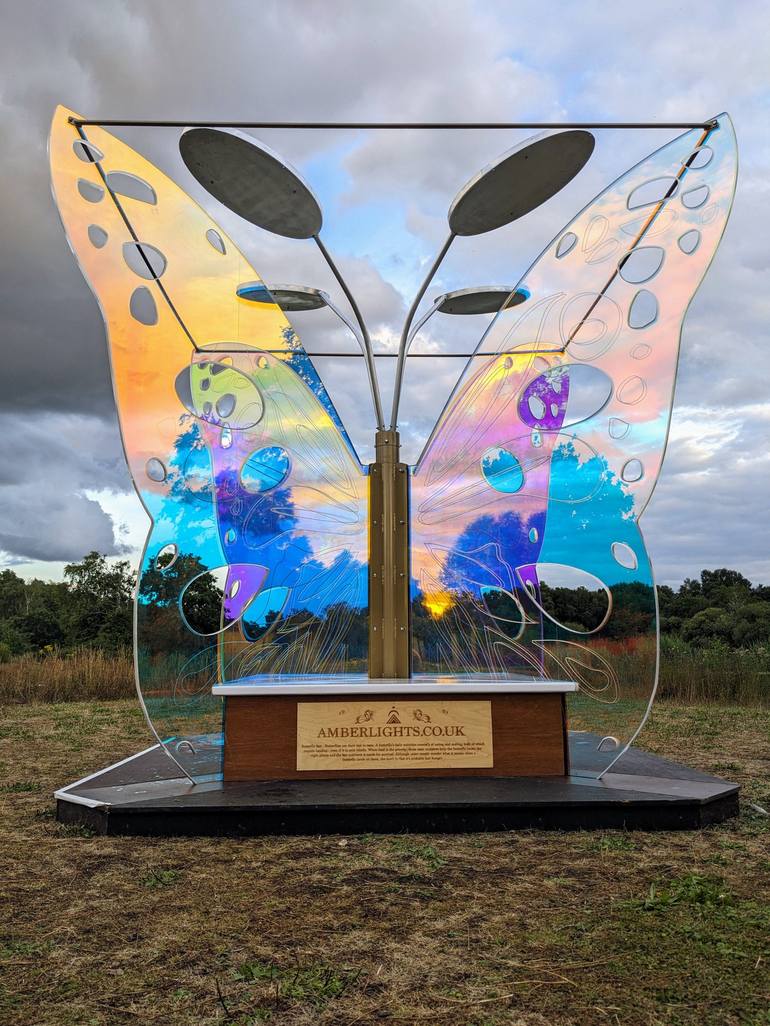 Original Street Art Light Sculpture by Amber Stefani