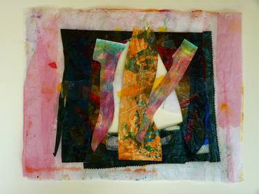 Original Abstract Expressionism Fantasy Collage by Terry Wahl