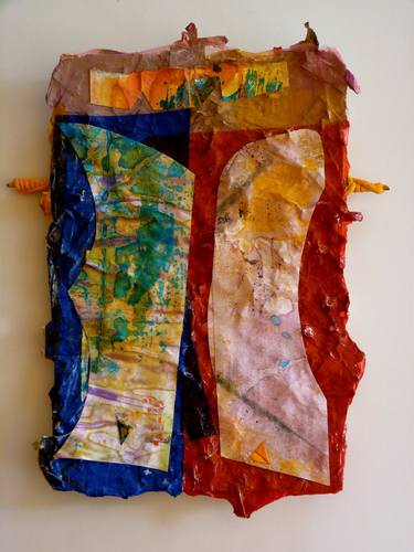 Original Abstract Expressionism Erotic Collage by Terry Wahl