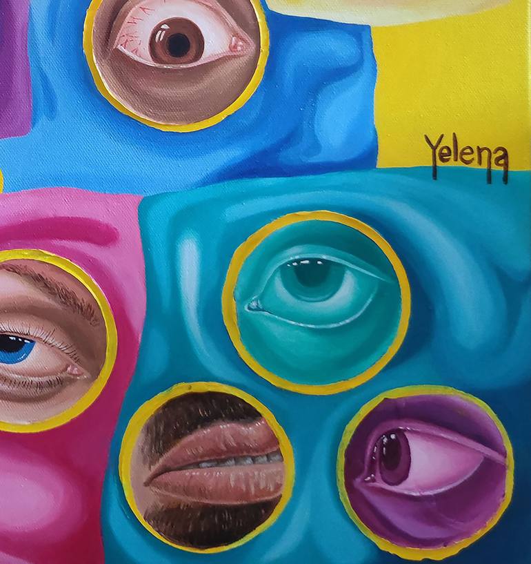 Original Conceptual Abstract Painting by Yelena Revis